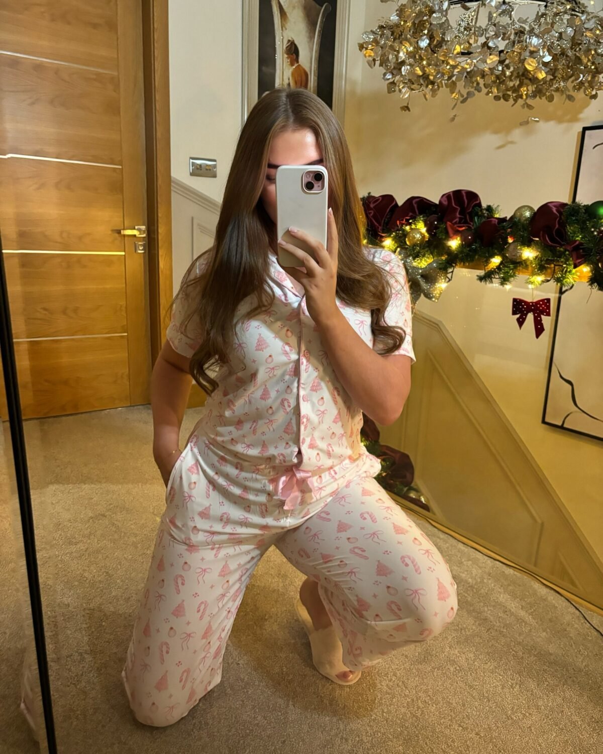 PINK & WHITE PRETTY X MAS PJS