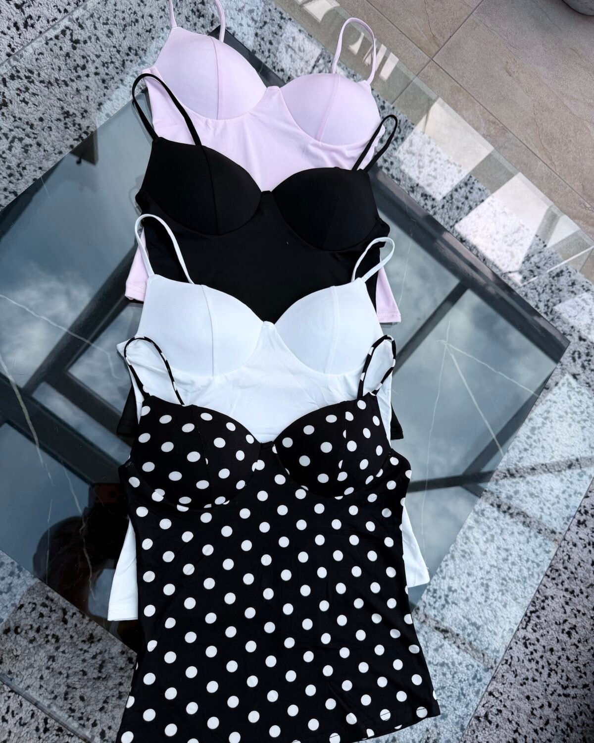 Strappy Cup Detail Corset Tops